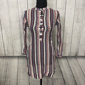 Anthropologie x Kopal Women's XS Multicolor Mayuri Silk Blend Sheer Tunic Dress